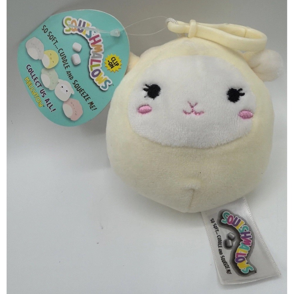 Squishmallows Sophie Lamb Mini 3.5" Keychain Backpack Clip On 2018 Kellytoy NWT